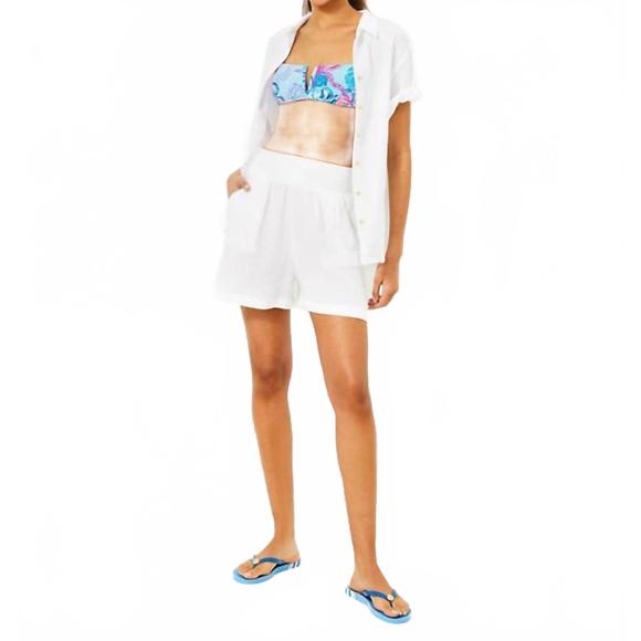 NEW LILLY PULITZER portor short coverup in white - Picture 3 of 4